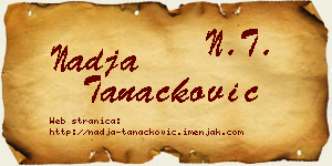 Nadja Tanacković vizit kartica